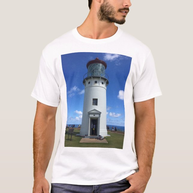 Kilauea fyr på Kauai, Hawaii T Shirt (Framsida)
