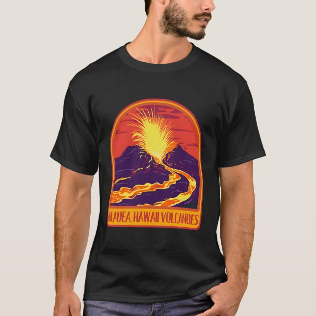 Kilauea Hawaii Vulkaner T Shirt (Framsida)