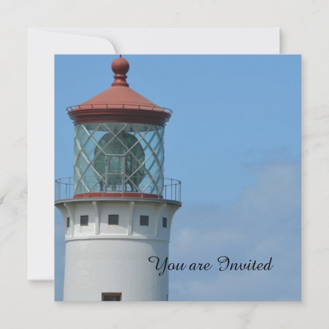 Kilauea Lighthouse Kauai Birthday Inbjudningar (Framsida)