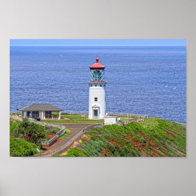 Kilauea Lighthouse på Kauai, Hawaii Poster (Framsidan)