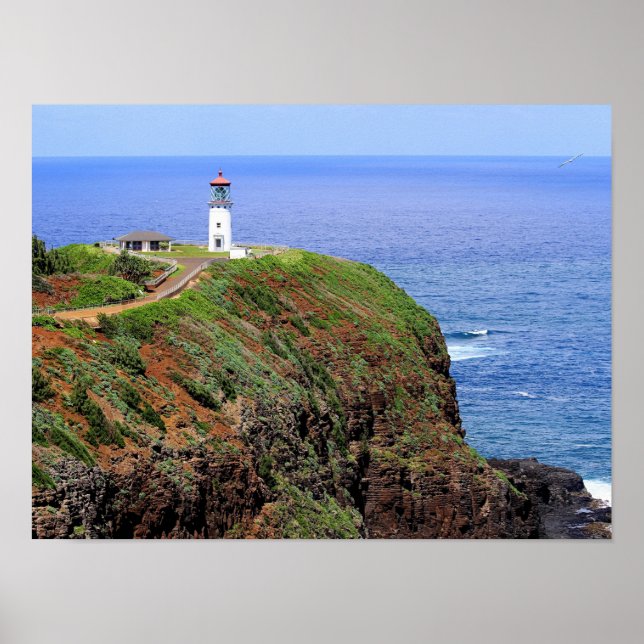 Kilauea Lighthouse på Kauai Poster (Framsidan)