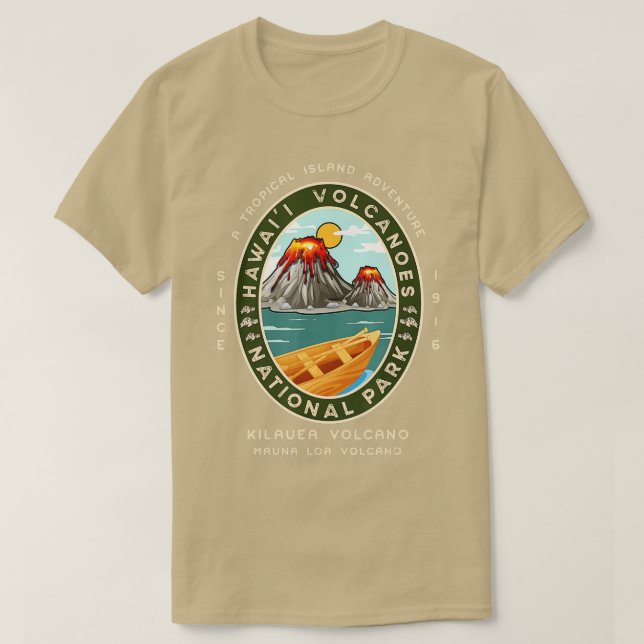 Kilauea Mauna Loa Vulkaner i nationalparken Hawaii T Shirt (Design framsida)