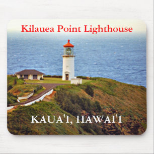 Kilauea pekar fyren, Kaua'i, Hawai'i Mousepad Musmatta