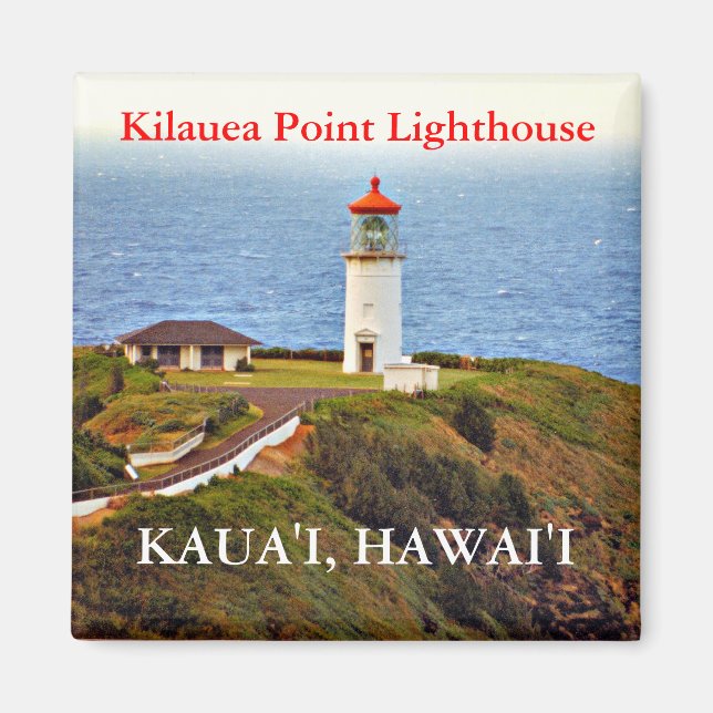 Kilauea Point fyr, Kaua'i, Hawai'i Magnet (Framsidan)