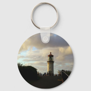 Kilauea Point Lighthouse i Dusk Nyckelring