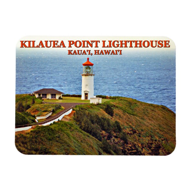 Kilauea Point Lighthouse, Kauai, Hawaii Magnet (Horisontell)