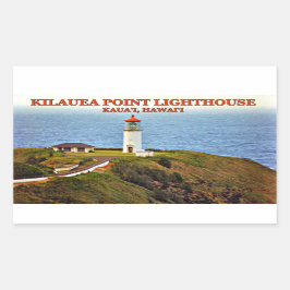 Kilauea Point Lighthouse, Kauai, Hawaii Stickers Rektangulärt Klistermärke