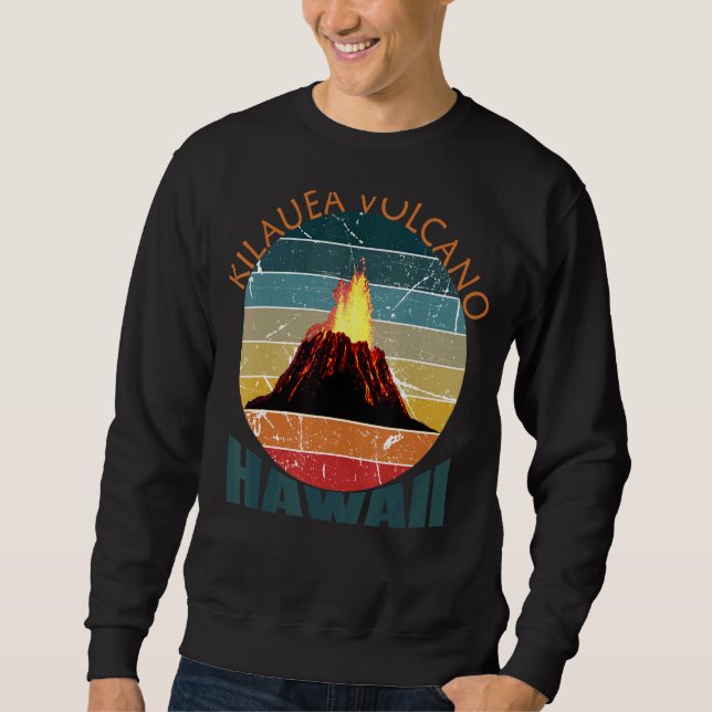 Kilauea Volcano Eruption Hawaii Geological Survey Lång Ärmad Tröja (Framsida)