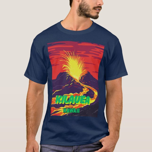 Kilauea-vulkan T Shirt (Framsida)
