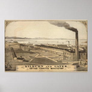 Kilburn och manufactory för grindstugamöblemang poster