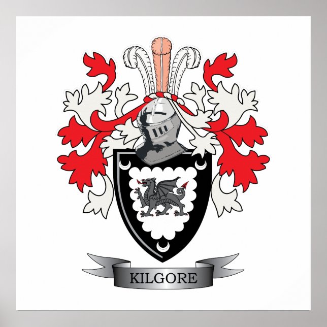 Kilgore Family Crest Jackar om Arm Poster (Framsidan)