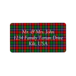 Kilgore Tartan Label Adressetikett