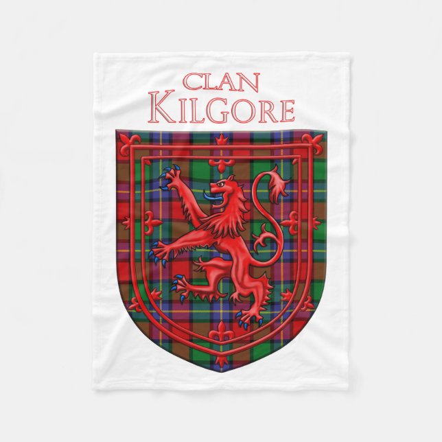 Kilgore Tartan Scottish Plaid Lion Rampant Fleecefilt (Framsidan)