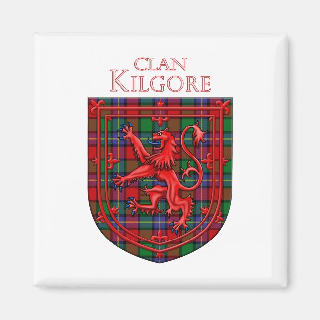 Kilgore Tartan Scottish Play Lejon Rampant Magnet (Framsidan)