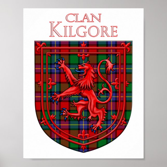 Kilgore Tartan Scottish Play Lejon Rampant Poster (Framsidan)