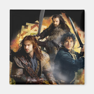 Kili, BILBO BAGGINS™ och THORIN OAKENSHIELD™ A Magnet