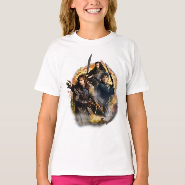 Kili, BILBO BAGGINS™ och THORIN OAKENSHIELD™ Art Tee Shirt (Framsida)