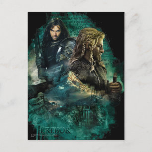 Kili & Fili over Erebor Vykort