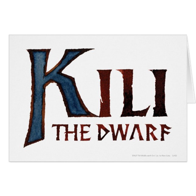 KILI THE DWARF™ Namn Hälsningskort (Framsidan Horizontal)