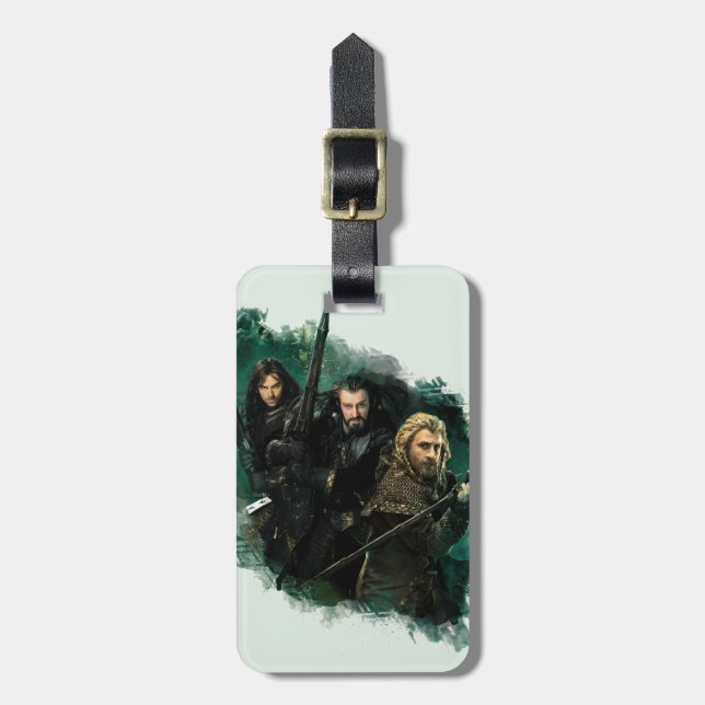 Kili, THORIN OAKENSHIELD™ & grafiska Fili Bagagebricka (Vertikal Framsida)