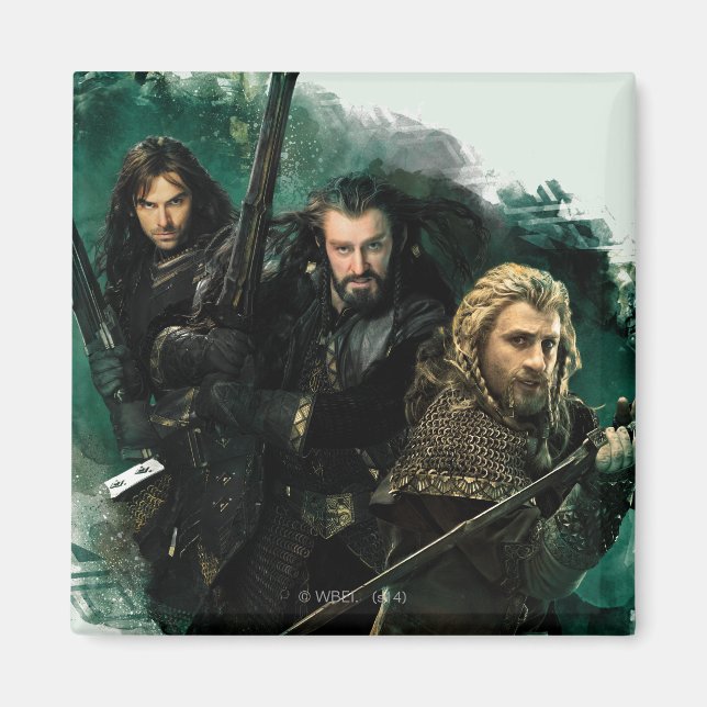 Kili, THORIN OAKENSHIELD™ och Fili Graphic Magnet (Framsidan)