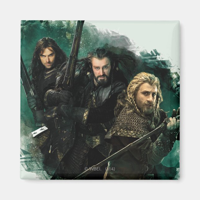 Kili, THORIN OAKENSHIELD™ och Fili Graphic Magnet (Framsidan)