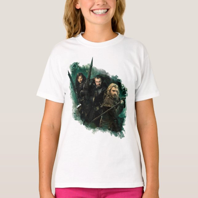 Kili, THORIN OAKENSHIELD™ och Fili Graphic Tee Shirt (Framsida)