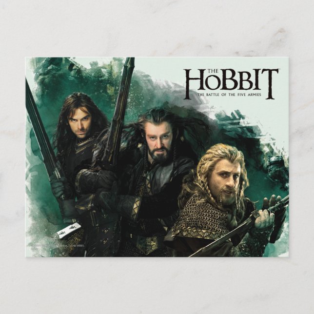 Kili, THORIN OAKENSHIELD™ och Fili Graphic Vykort (Framsida)