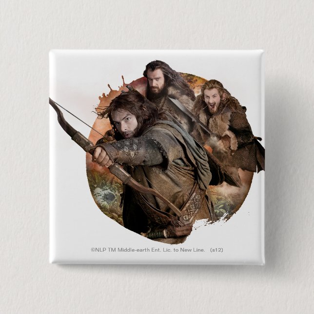 Kili, THORIN OAKENSHIELD™ och Fili Knapp (Framsida)