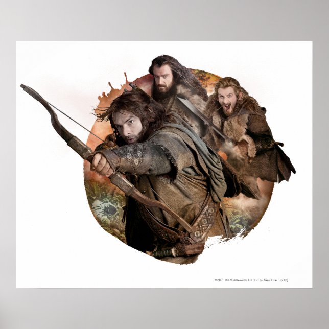 Kili, THORIN OAKENSHIELD™ och Fili Poster (Framsidan)