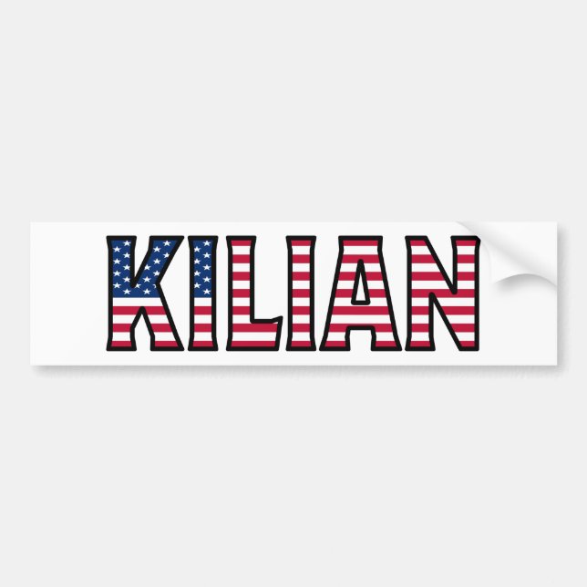 Kilian Namn Vorname USA Aufkleber Sticker Auto Bildekal (Framsidan)