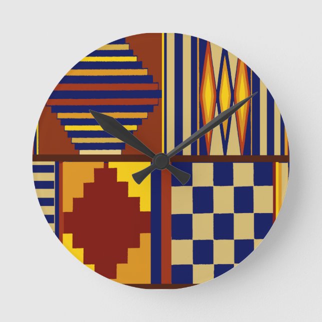 Kilim Prayer Matta design Rund Klocka (Framsida)