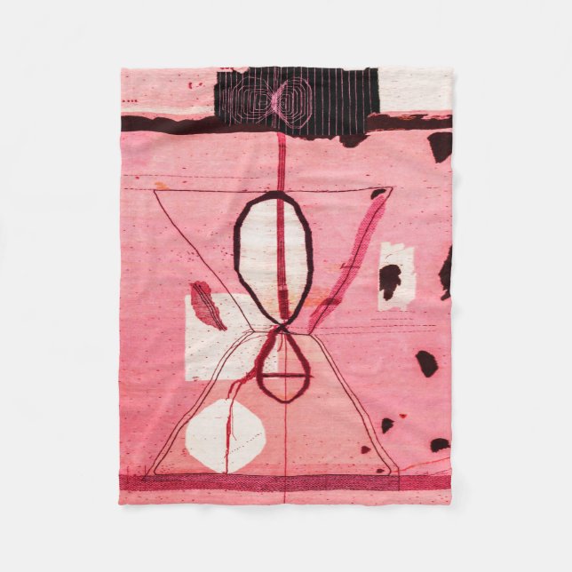  Kilim: Rosa marockanskt kulturarv Fleecefilt (Framsidan)