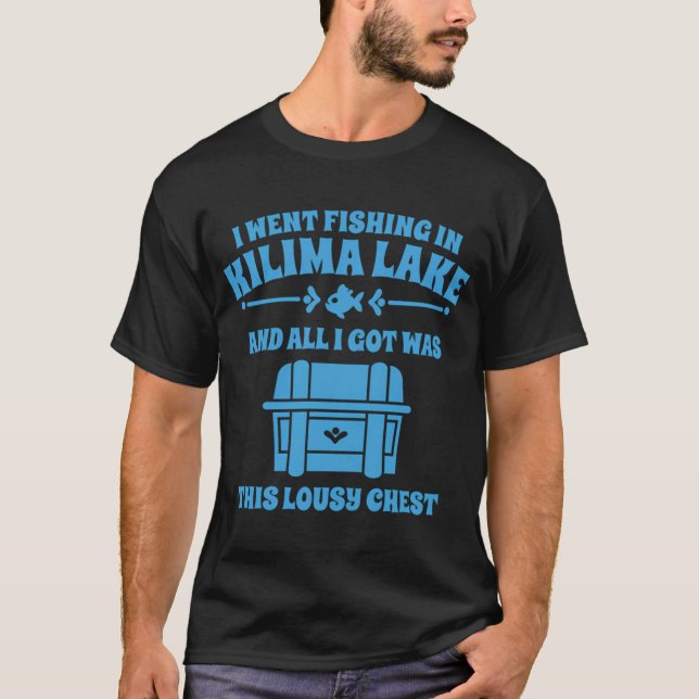 Kilima Lake Fiske T Shirt (Framsida)