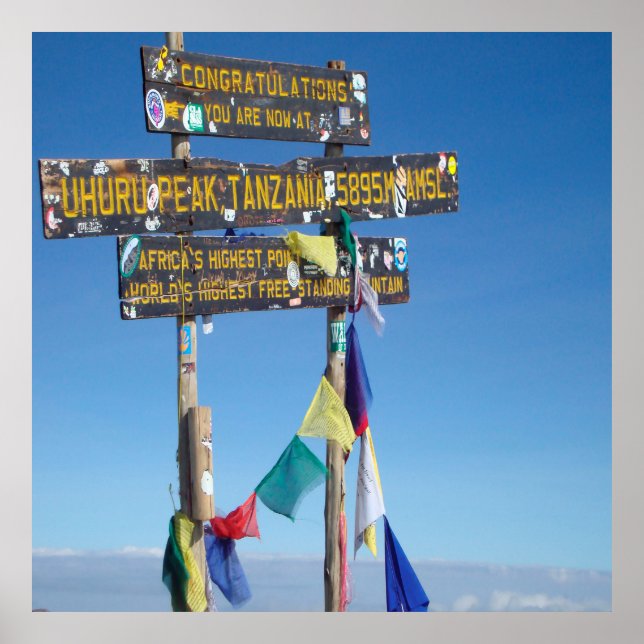 Kilimanjaro-affisch Poster (Framsidan)