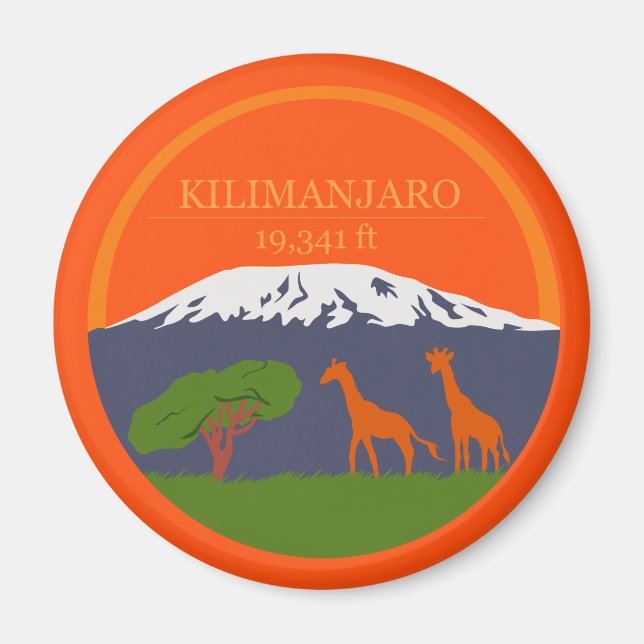 Kilimanjaro Altitude Magnet (Framsidan)