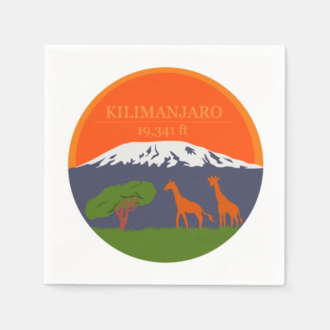 Kilimanjaro Altitude Pappersservett (Framsidan)