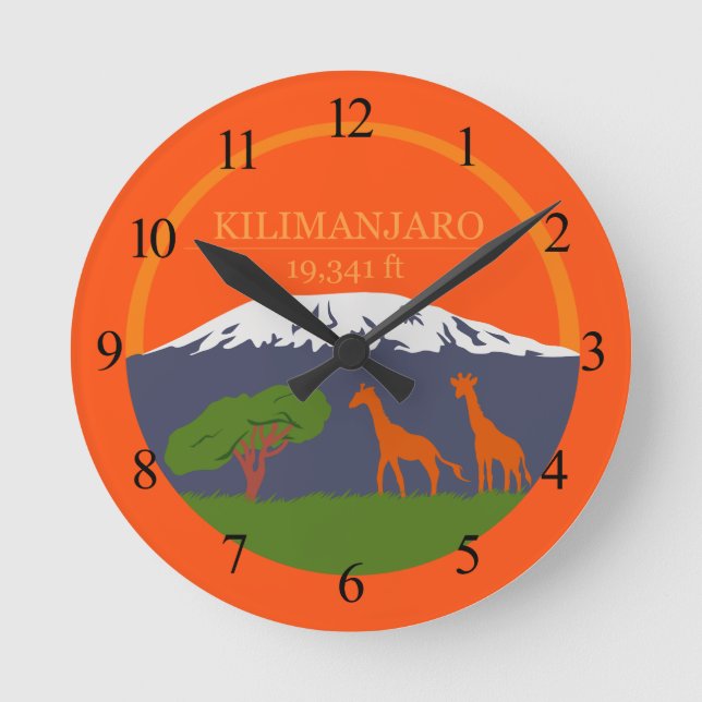 Kilimanjaro Altitude Rund Klocka (Framsida)