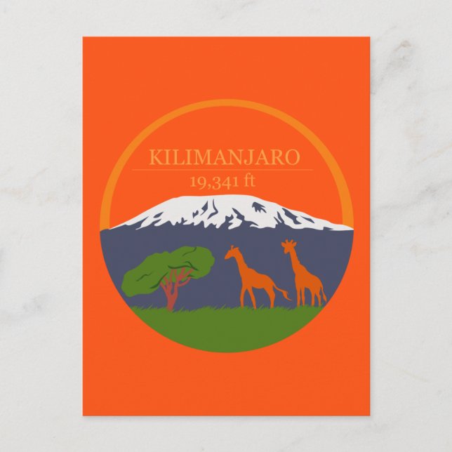 Kilimanjaro Altitude Vykort (Framsida)