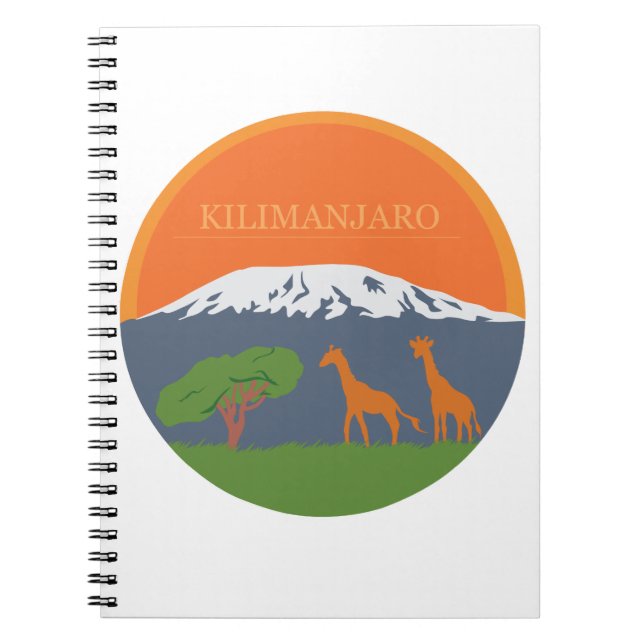 Kilimanjaro Anteckningsbok Med Spiral (Framsidan)