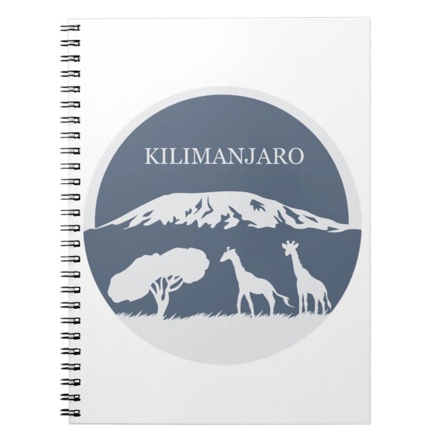 Kilimanjaro (blå) anteckningsbok med spiral (Framsidan)