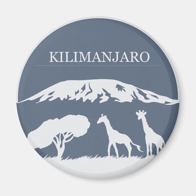Kilimanjaro (blå) magnet (Framsidan)