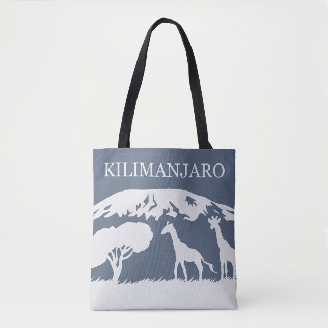 Kilimanjaro (blå) tygkasse (Framsida)