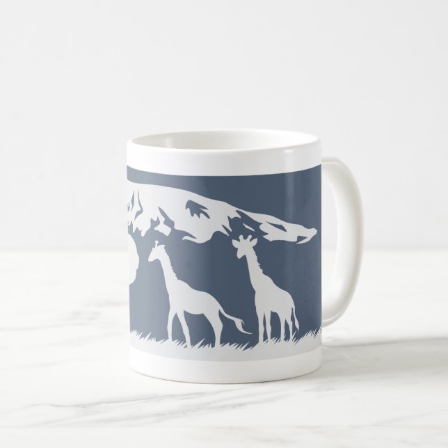 Kilimanjaro (blått) kaffemugg (Framsida höger)