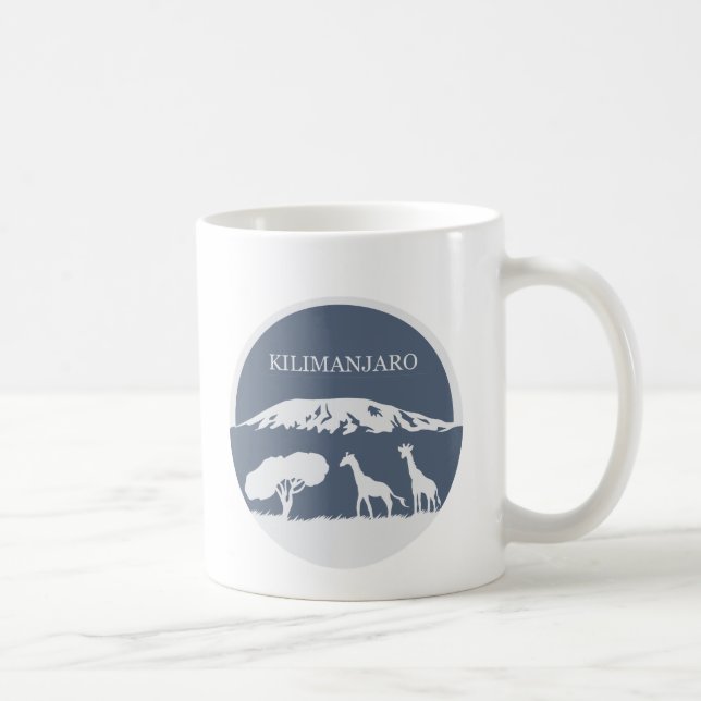 Kilimanjaro (blått) kaffemugg (Höger)