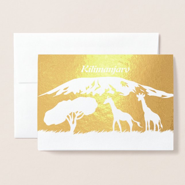 Kilimanjaro Folierat Kort (Framsida med kuvert)