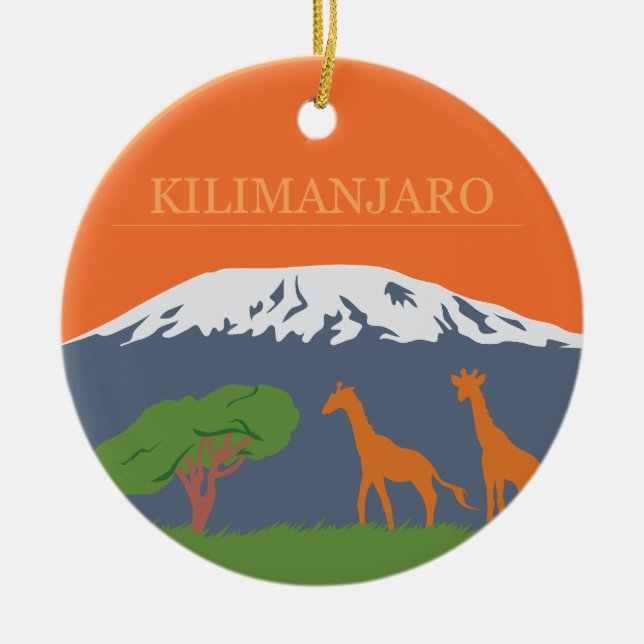 Kilimanjaro Julgransprydnad Keramik (Framsidan)