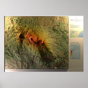 KILIMANJARO KARTA Print, Value Poster Pappert (pro