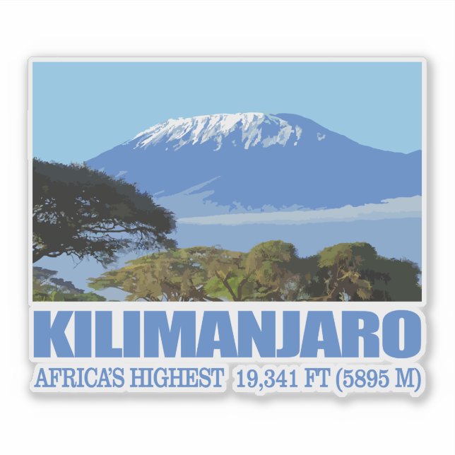 Kilimanjaro Klistermärken (Framsida)