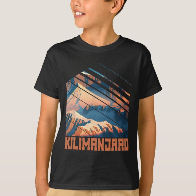 Kilimanjaro Natur Utomhus  T Shirt (Framsida)